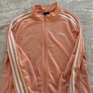 Adidas peach zipper sweater